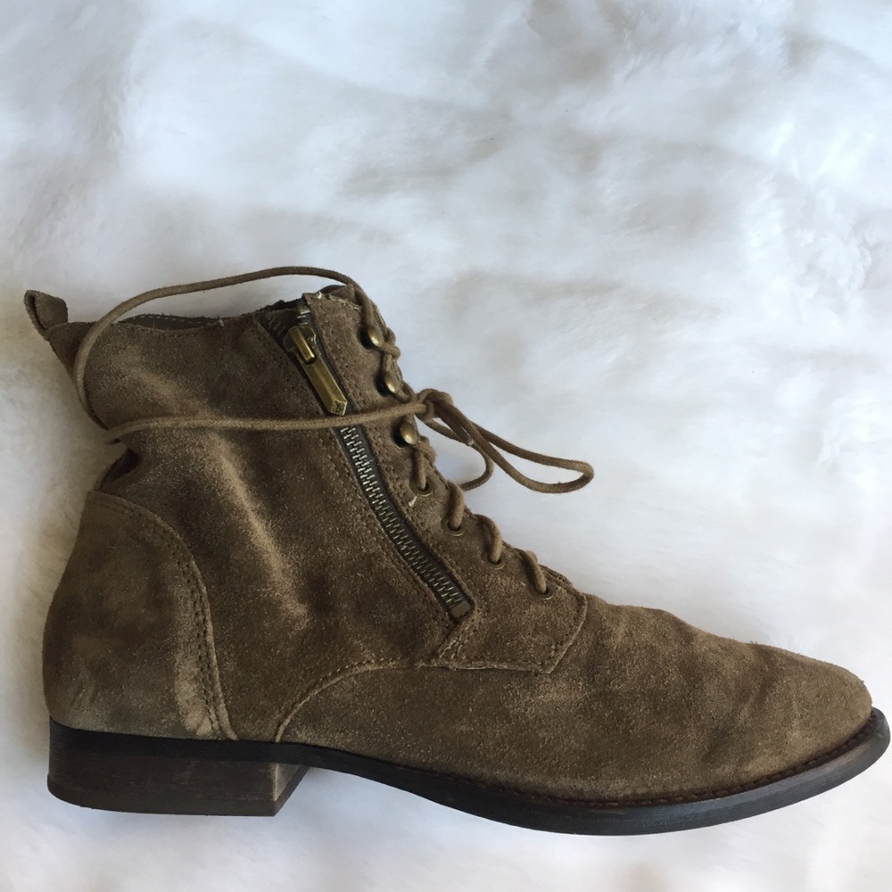 Sam Edelman Mackay Ankle Boots Leather Combat 10M